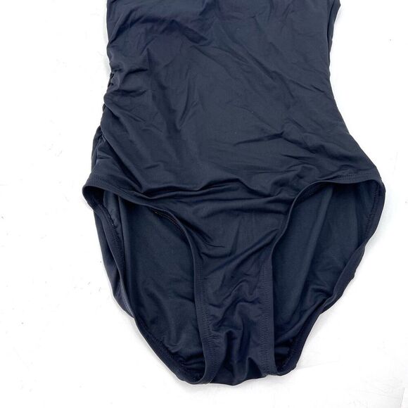 Michael Kors Black One Shoulder One Piece Swim Suit Bathing Suit - Picture 4 of 8